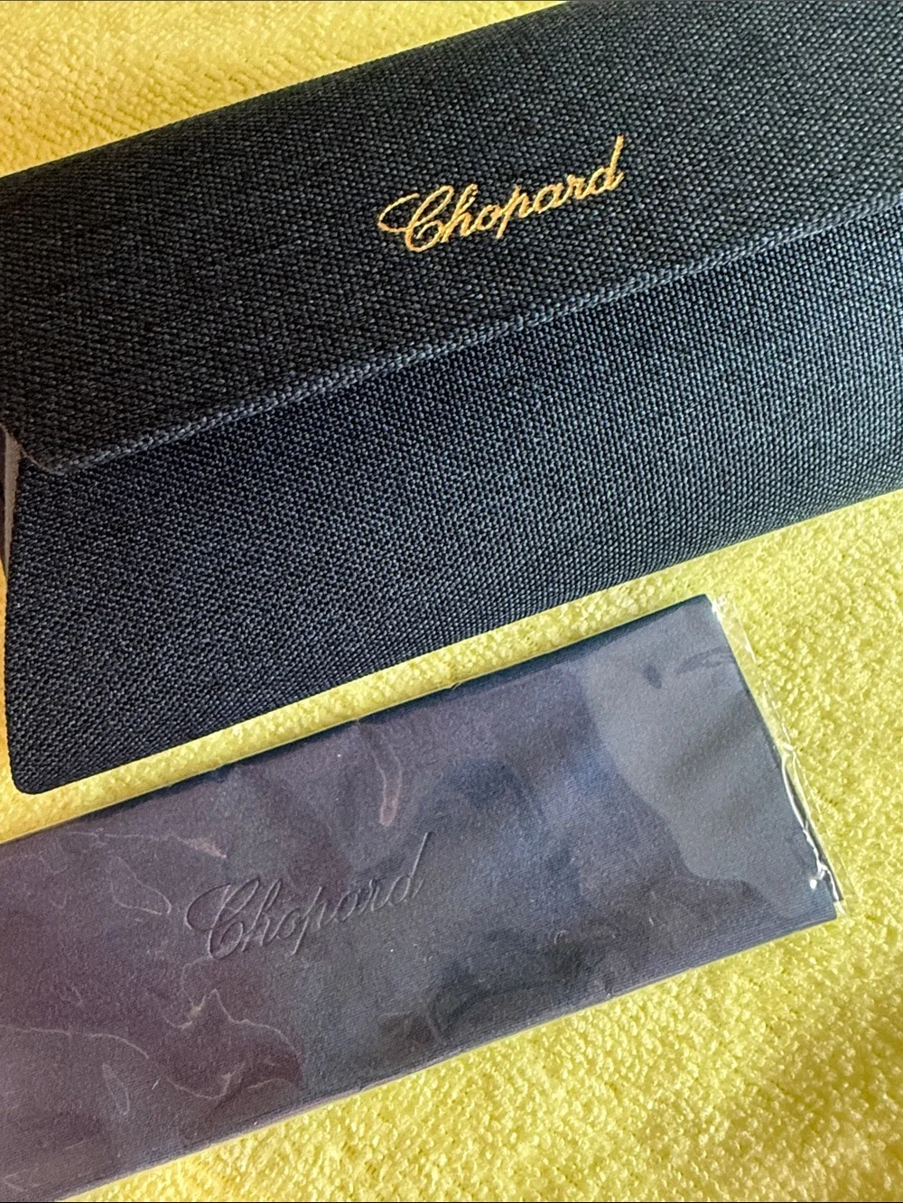 Chopard Large Blue designer Glasses case and cloth
